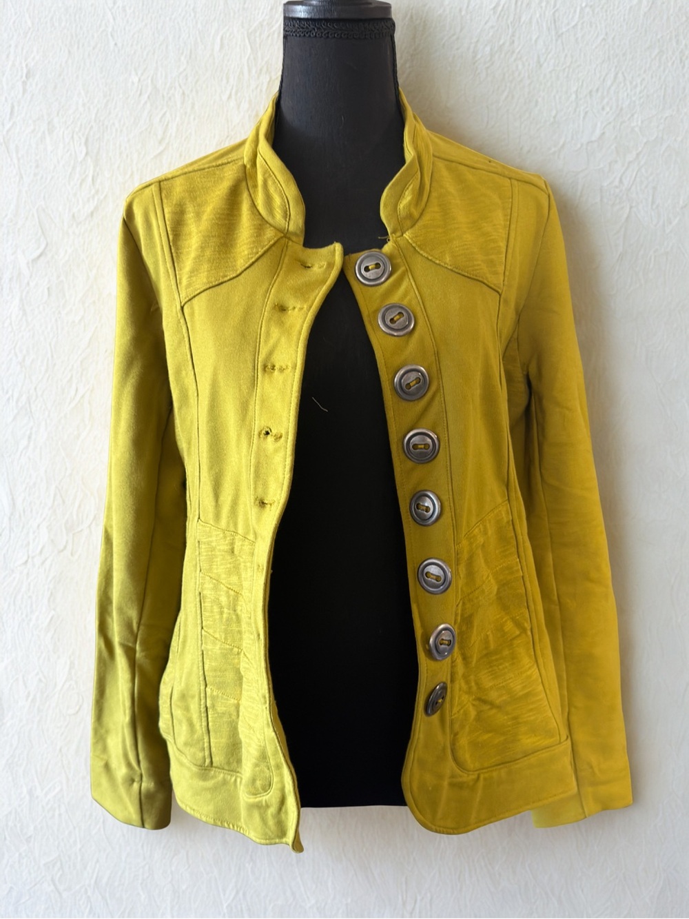 Women’s Chartreuse Button-Front Jacket